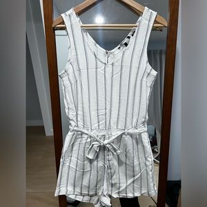 White striped romper